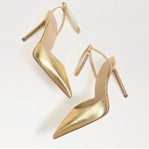Sam Edelman Avril Slingback Pump in Gold | Size 8.5